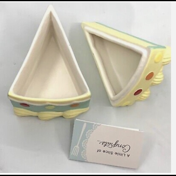 HALLMARK Cake TRINKET BOX LITTLE SLICE OF NICE “Congrats” New - Picture 7 of 12